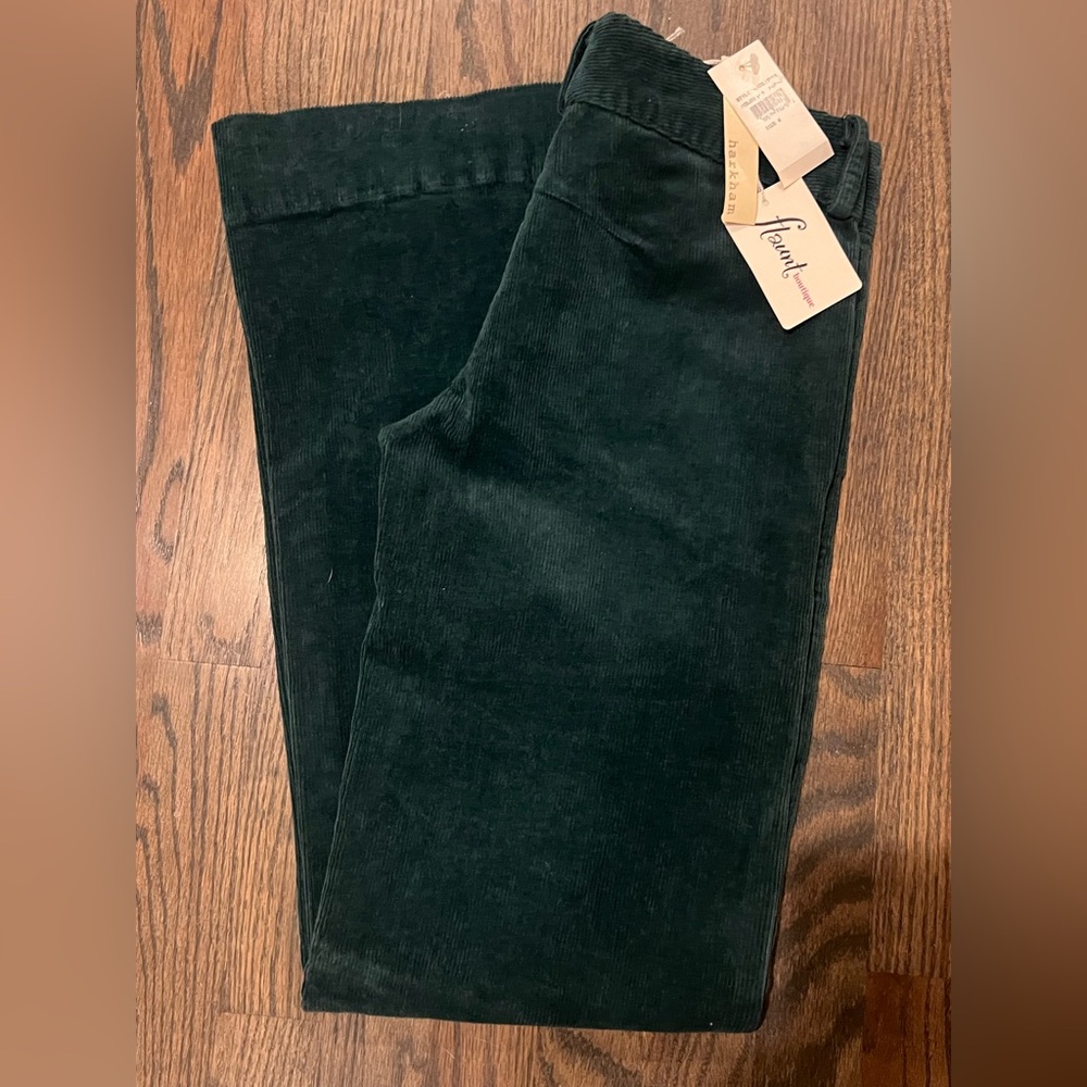 harkham Women's Dark Teal Corduroy Wide Leg Pants